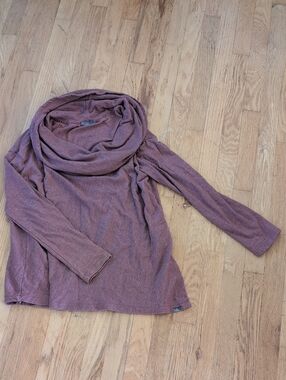 Prana Women's Mauve Cowl Neck Sweater